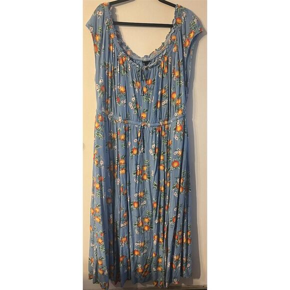 Torrid 3 Plus Size Floral Maxi Textured Woven Double Slit Dress 3x 22 24 - Picture 4 of 9